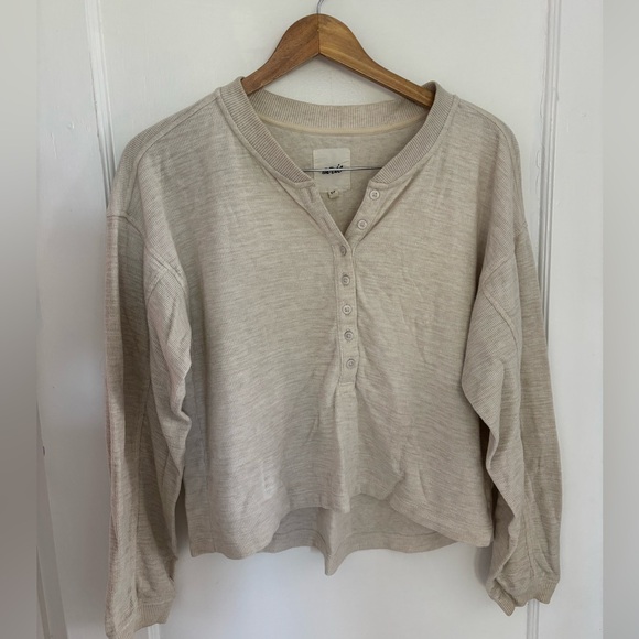 aerie Tops - Aerie Henley Lightweight Sweatshirt